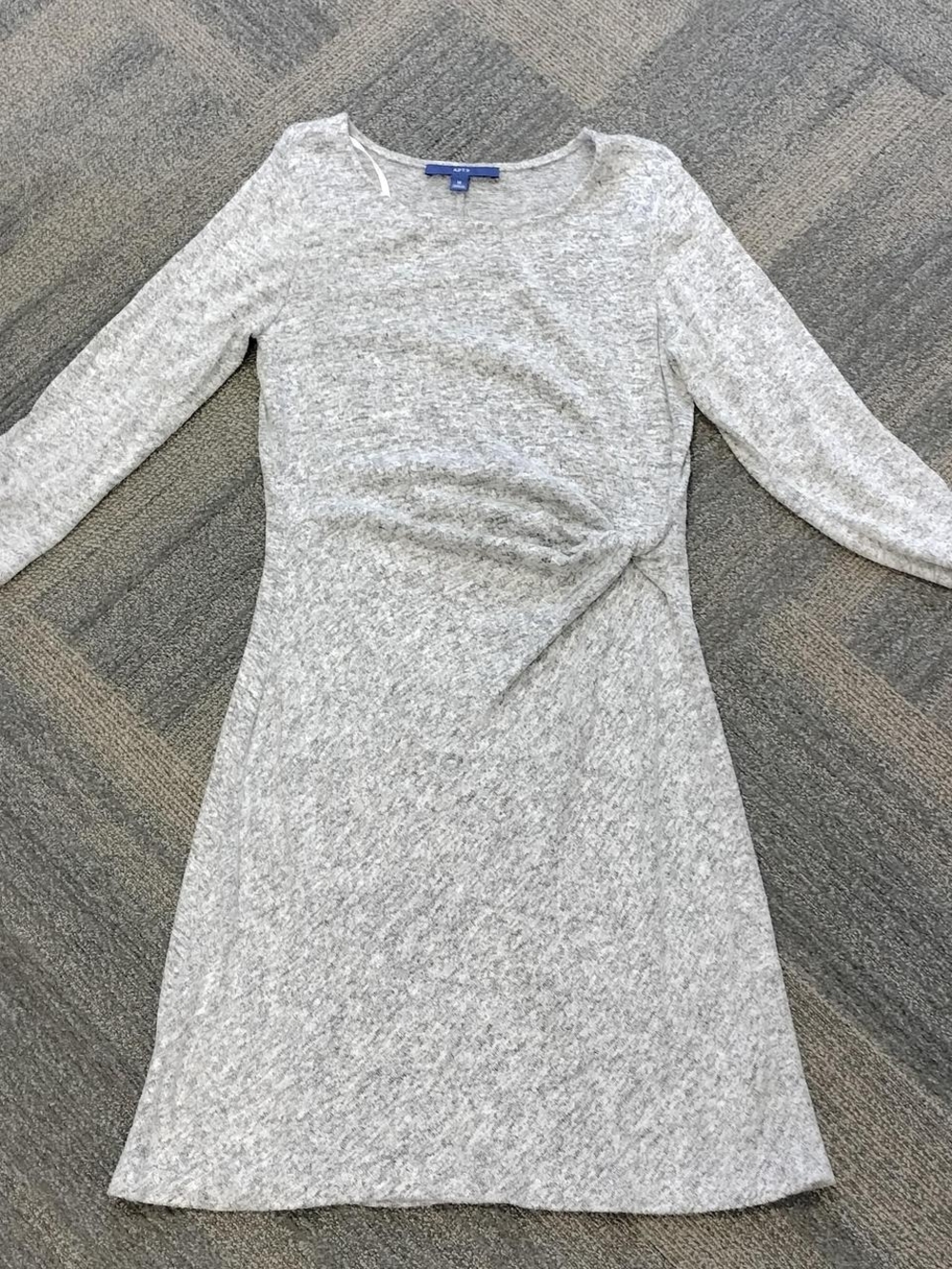 Apt. 9 Light Heather Gray Long-Sleeve Twist-Waist Dress